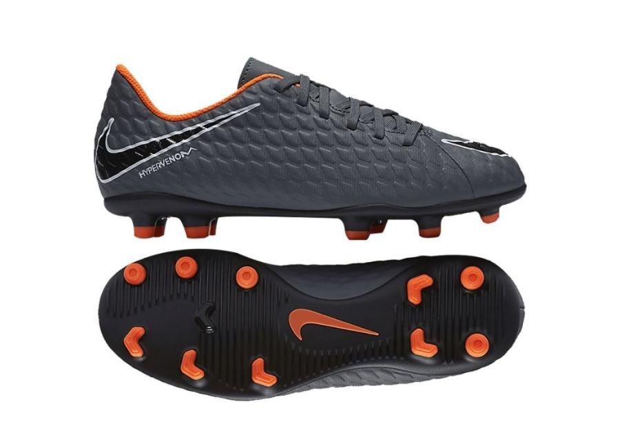 Детские футбольные бутсы Nike Hypervenom Phantom III Club FG JR AH7290-081 серого цвета увеличить