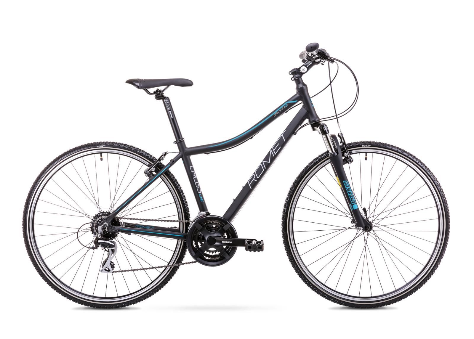Женский гибридный велосипед 15 S Rower ROMET ORKAN 2 D черный - синий увеличить