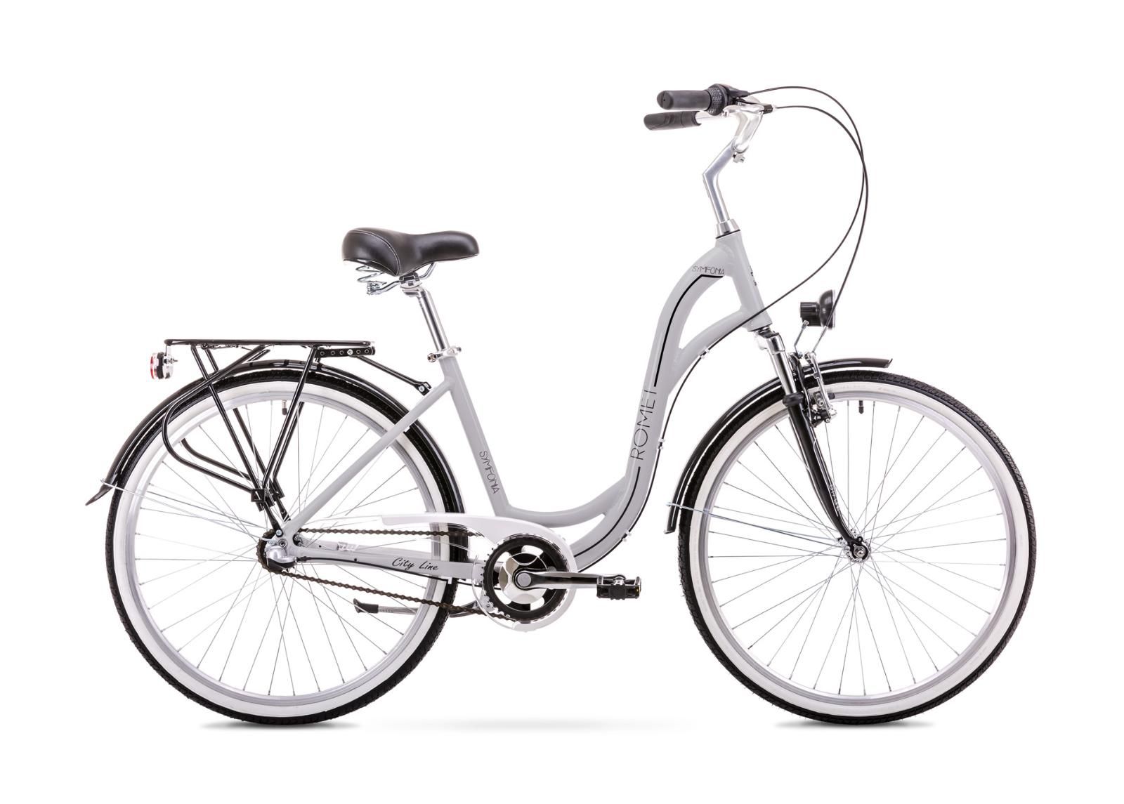 Женский городской велосипед 17 M Rower ROMET SYMFONIA 2.0 серо-черный увеличить