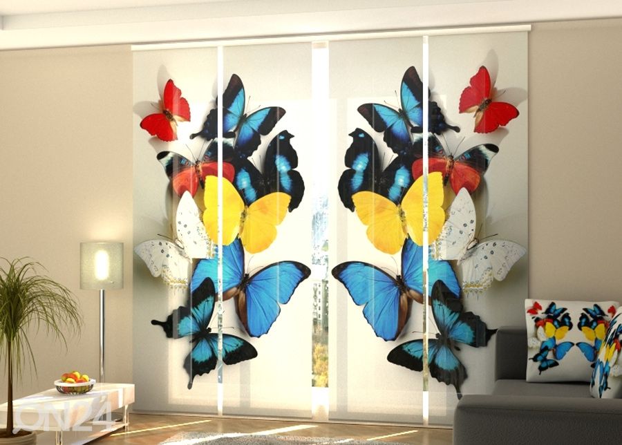 Затемняющая панельная штора Colorful butterflies 1 240x240 см увеличить