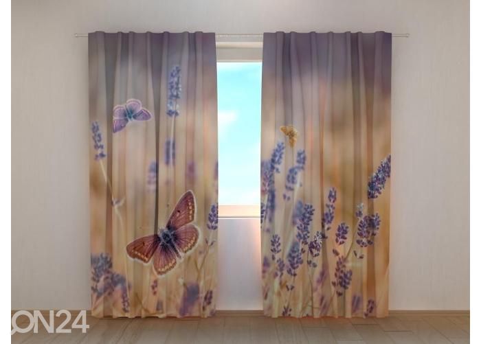 Затемняющая фотоштора Butterflies on Lavender 240x220 см увеличить