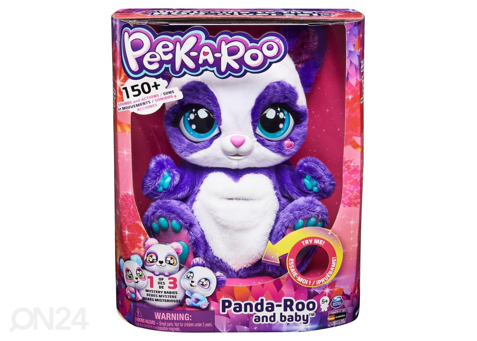 Интерактивная игрушка панда-мама с малышом 24 см PEEK-A-ROO увеличить