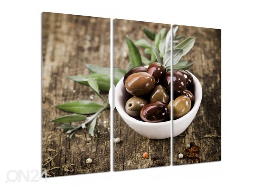 Картина из 3-частей Fresh olives 3D 90x80 см увеличить