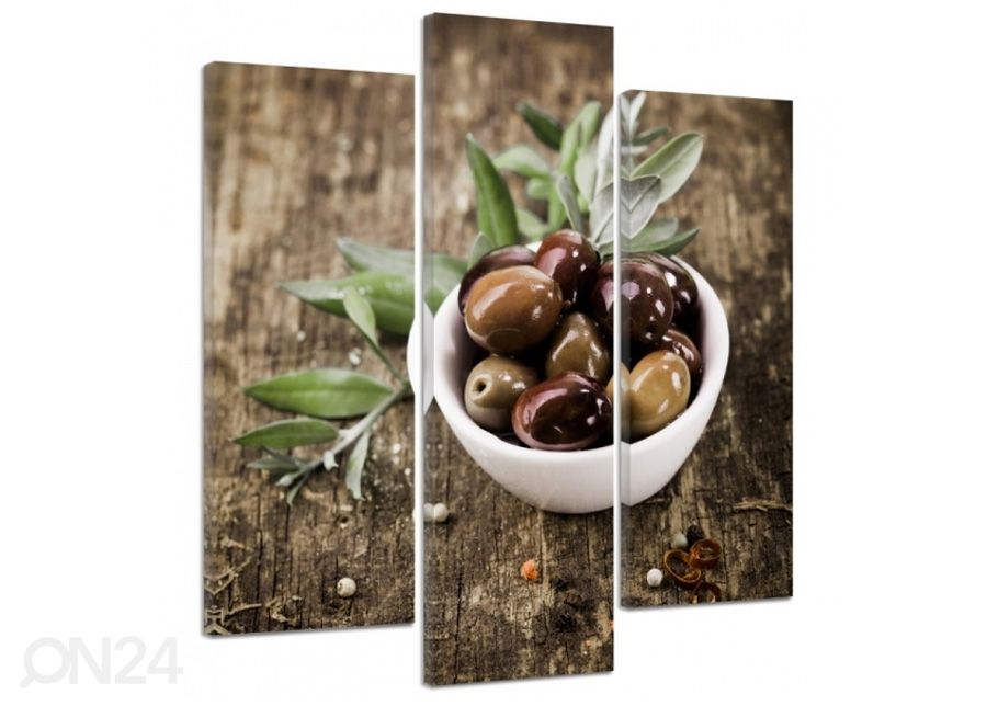 Картина из 3-частей Fresh olives 3D 90x80 см увеличить