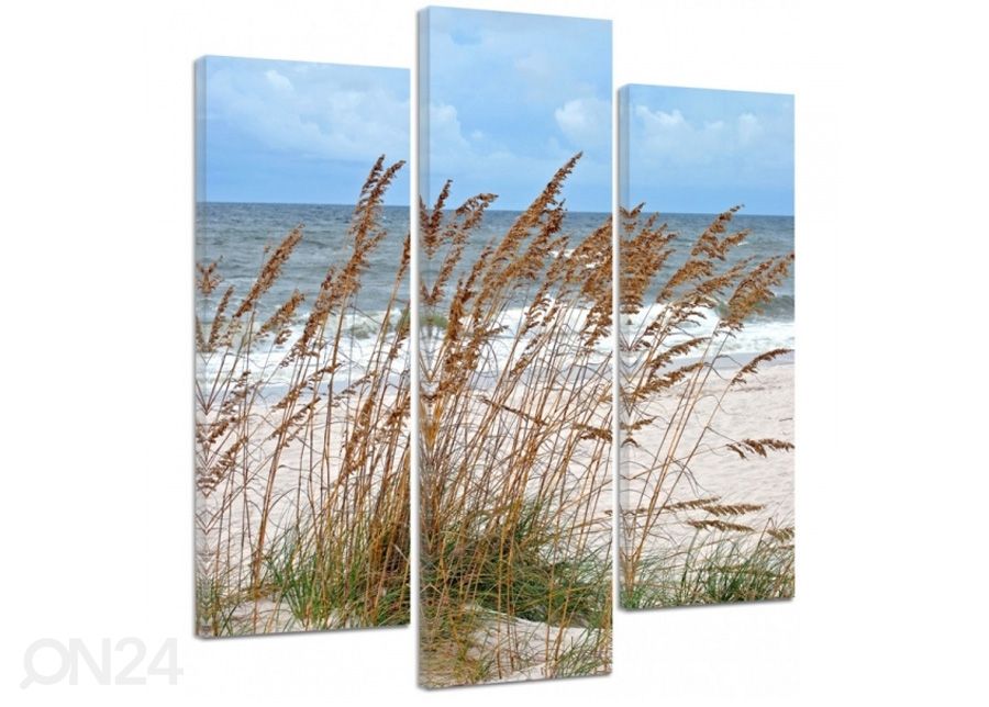 Картина из 3-частей Grass by the sea 3D 90x80 см увеличить