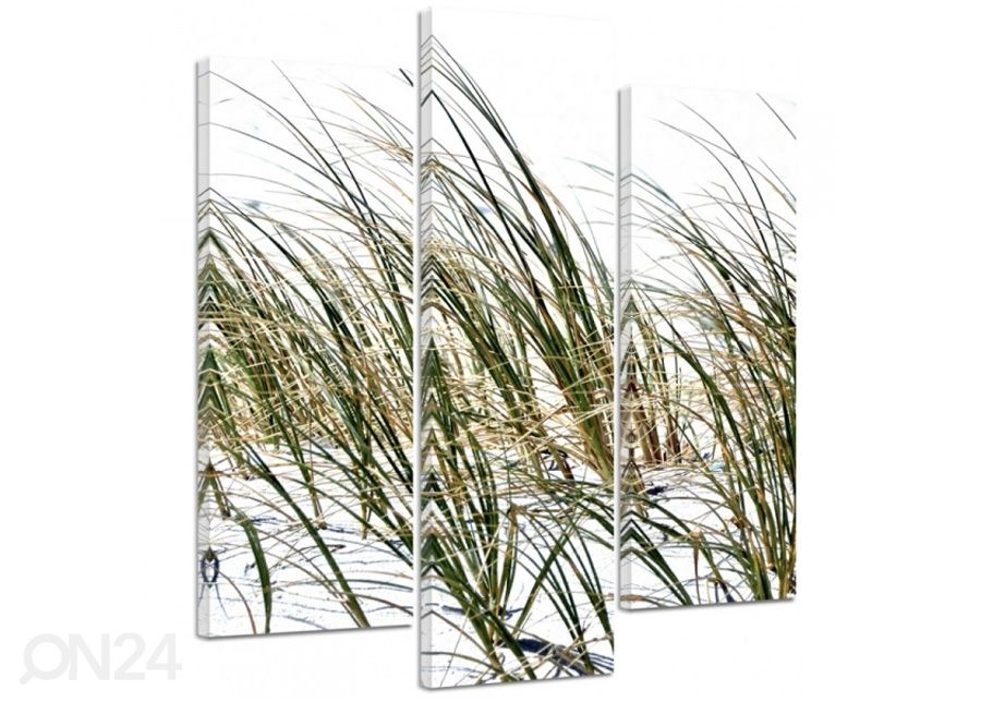 Картина из 3-частей Grass on the beach 3D 90x80 см увеличить