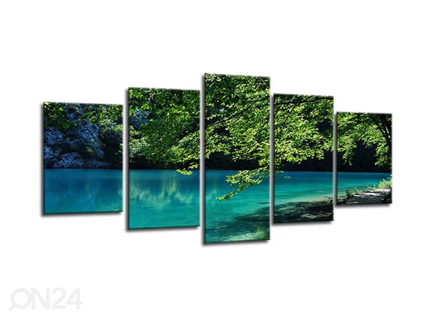 Картина из 5-частей Lake nature 100x50 cm увеличить