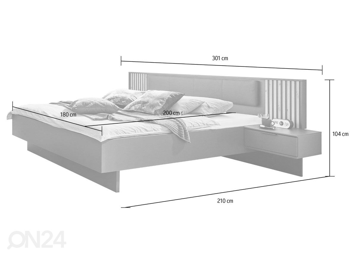 Комплект в спальную комнату Ancona 180x200 cm увеличить размеры