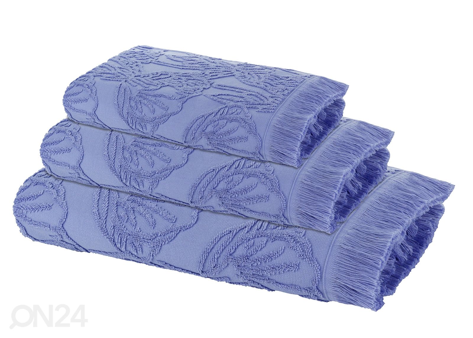 Комплект махровых полотенец Blossom 3 шт, лиловый увеличить