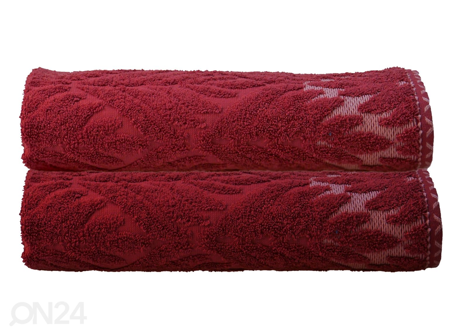 Комплект махровых полотенец Flora 2 шт, красный увеличить