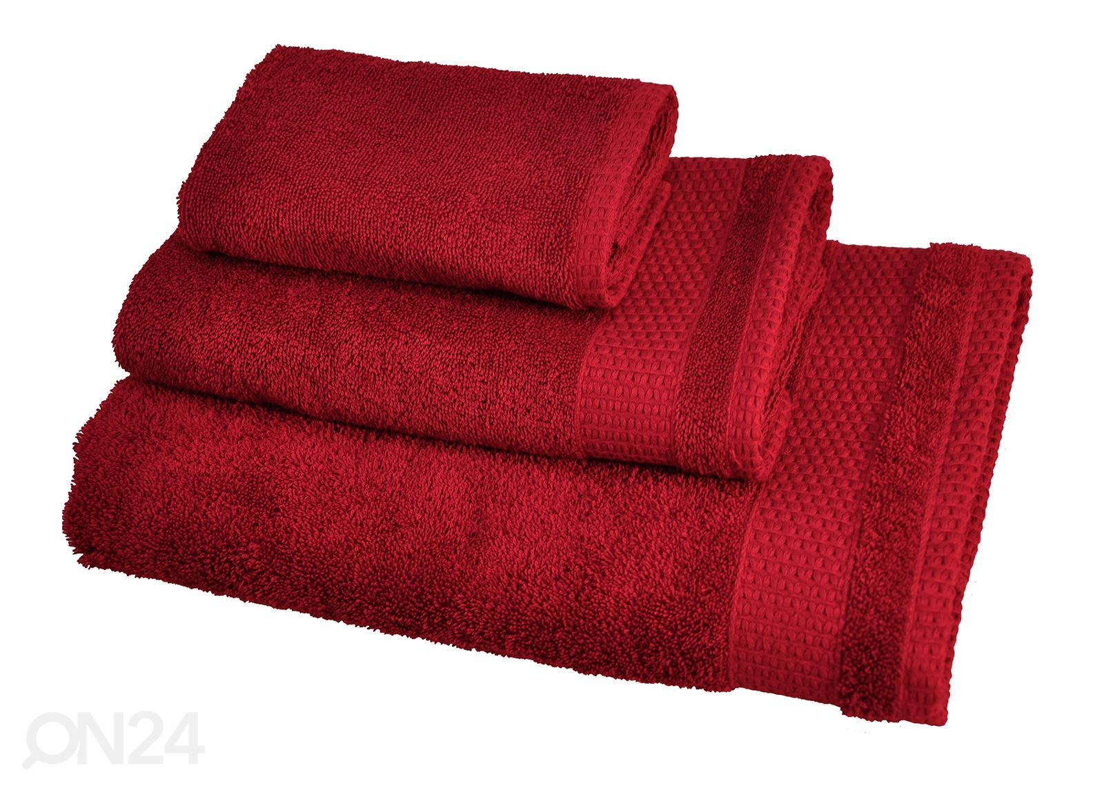 Комплект махровых полотенец Madison красный, 3 шт увеличить