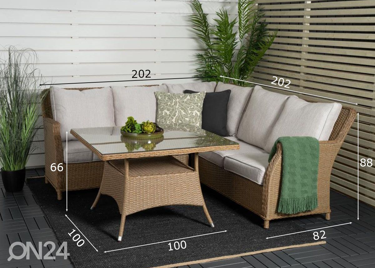 Комплект садовой мебели Vinkelund увеличить размеры