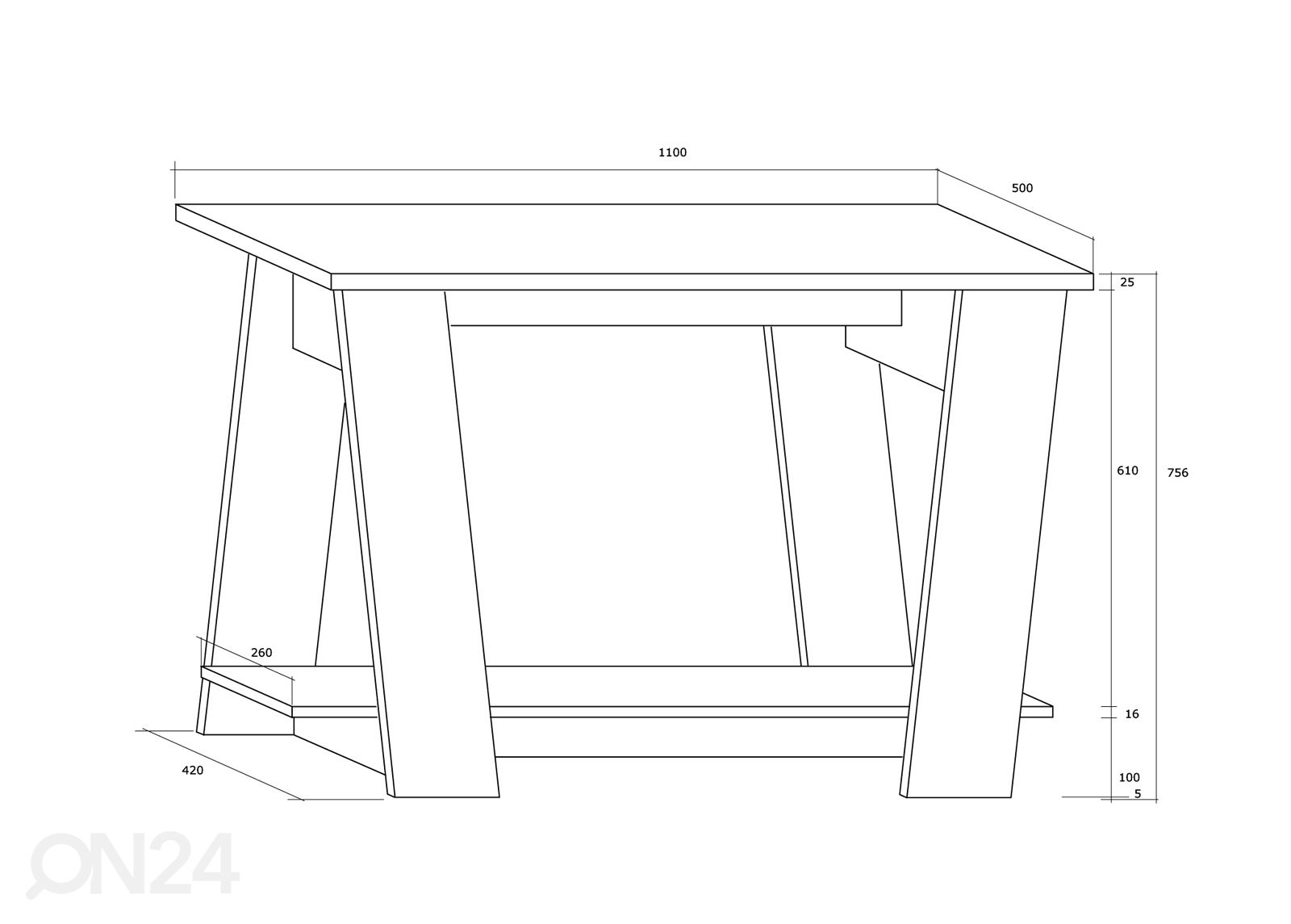 Консольный стол 110 cm увеличить размеры