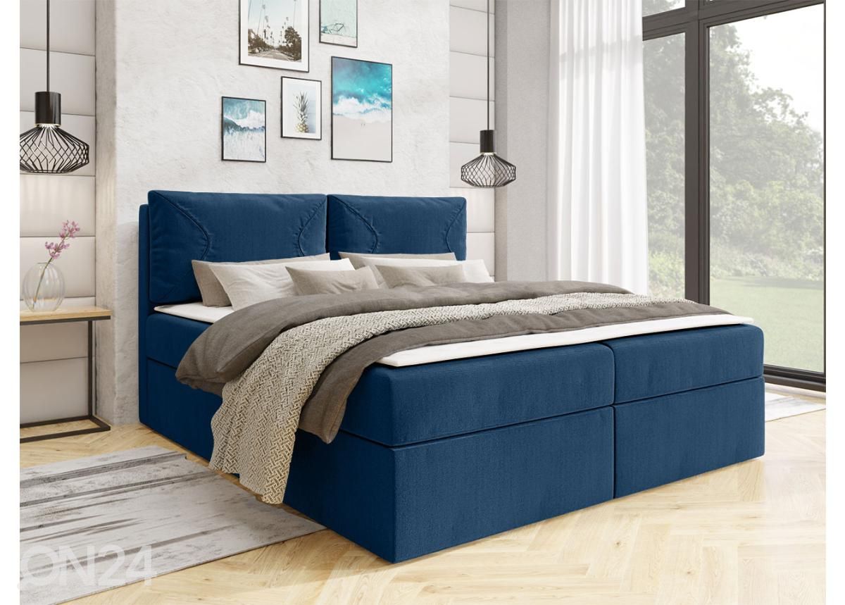 Континентальная кровать 140x200 cm, синий увеличить