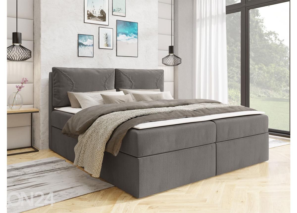 Континентальная кровать 180x200 cm, серый увеличить