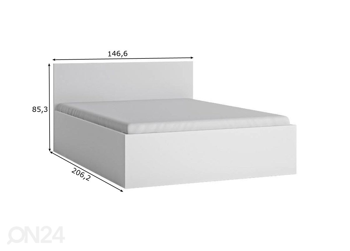 Кровать с ящиком Fribo 140x200 cm увеличить размеры