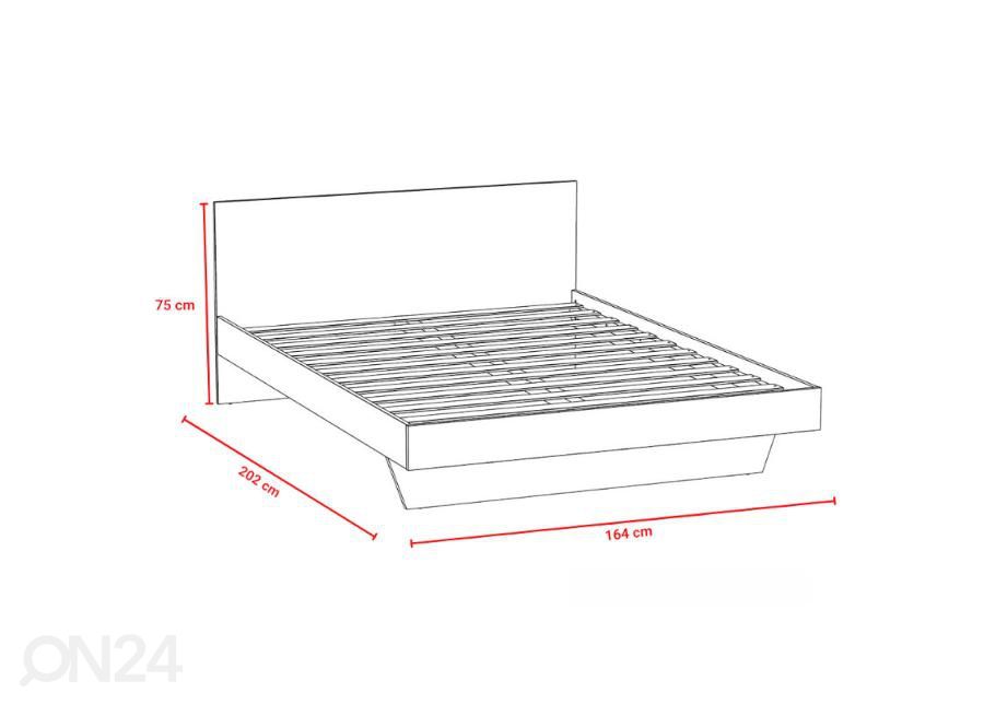 Кровать Loft 160x200 cm увеличить размеры