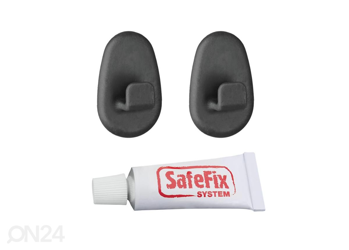 Крючки SafeFix 2 шт + клей, серебро увеличить