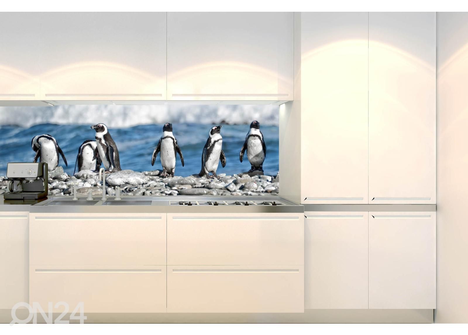 Кухонный фартук Row of penguins 180x60 см увеличить