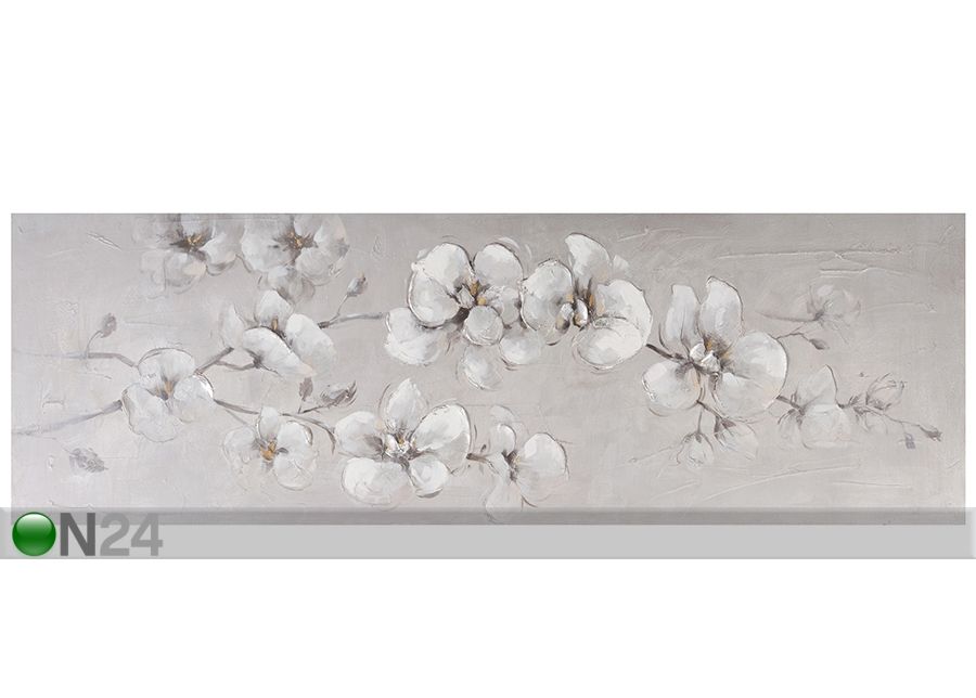 Масляная картина Белые орхидеи 50х150 см увеличить