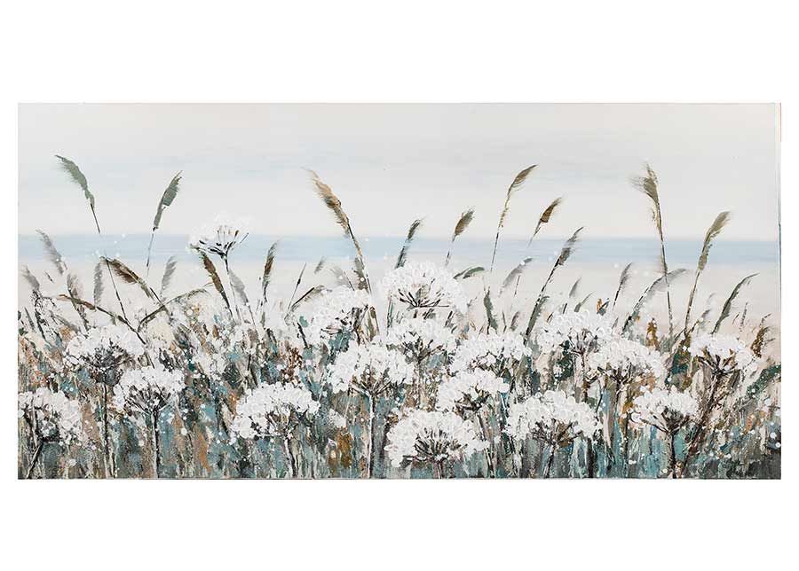 Масляная картина Белые полевые цветы 70х140 см увеличить