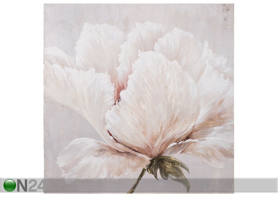 Масляная картина Белый цветок 100x100 cm увеличить