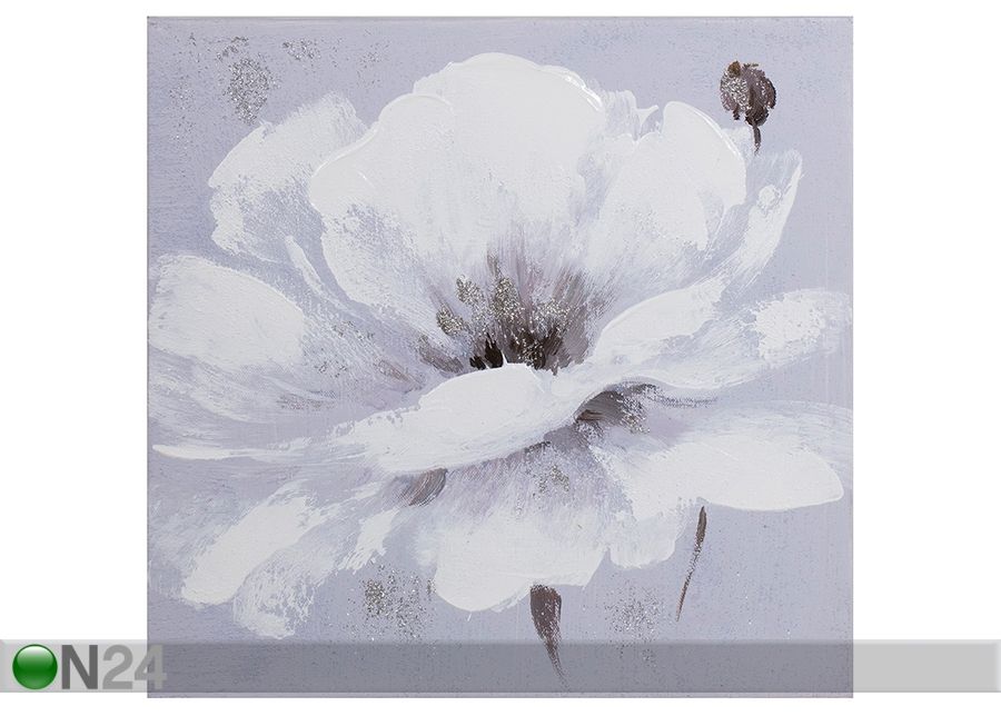 Масляная картина Белый цветок 30x30 см увеличить