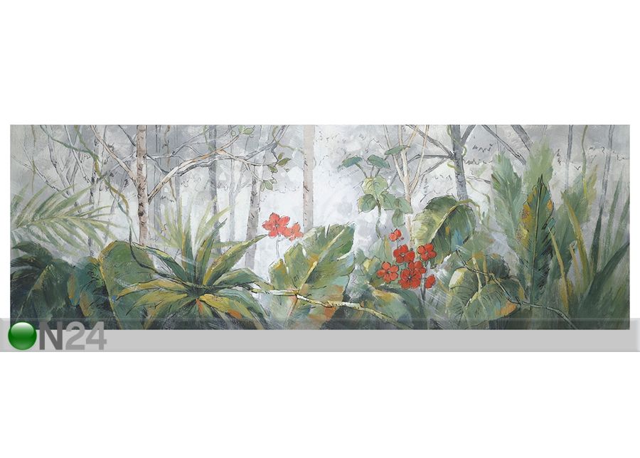 Масляная картина Деревья / пальмовые листья 50x150 см увеличить