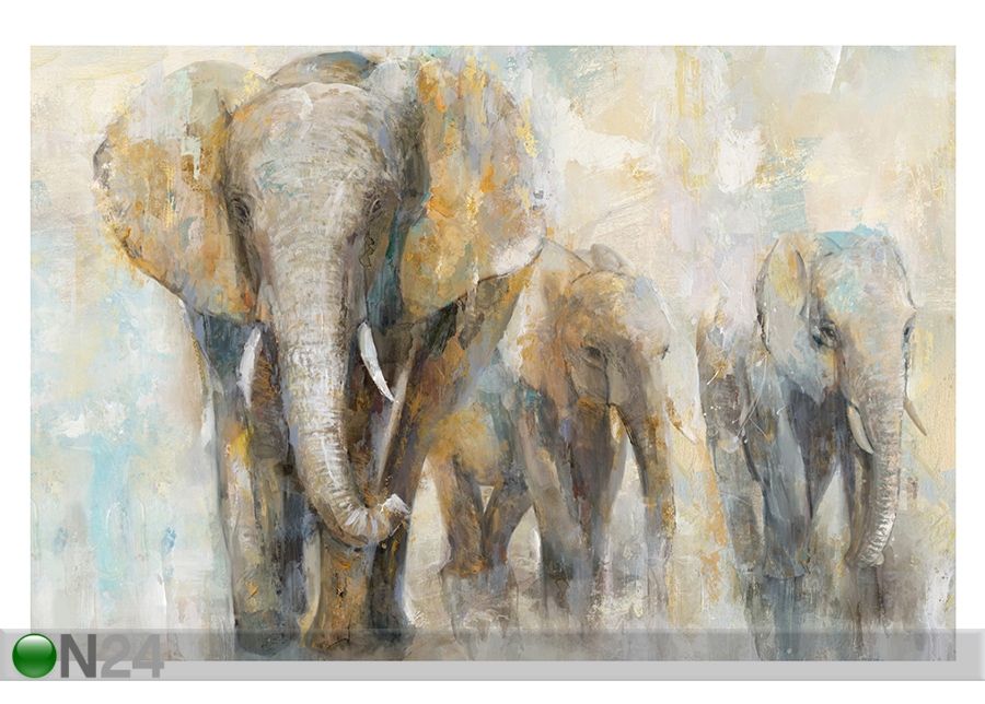 Масляная картина Слоны 90x120 cm увеличить