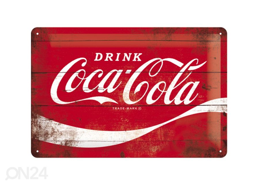 Металлический постер в ретро-стиле Coca-Cola Logo 20x30 cm увеличить
