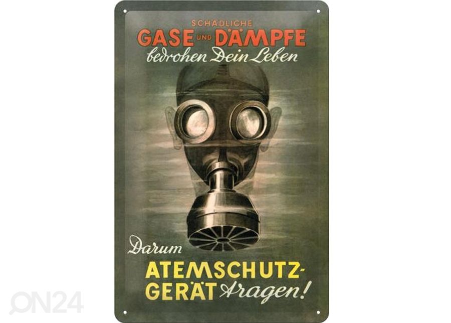 Металлический постер в ретро-стиле Gase und Dämpfe 20x30cm увеличить