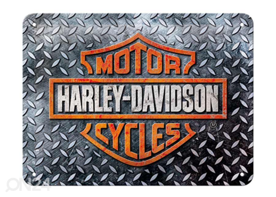 Металлический постер в ретро-стиле Harley-Davidson - Diamond Plate 15x20 см увеличить