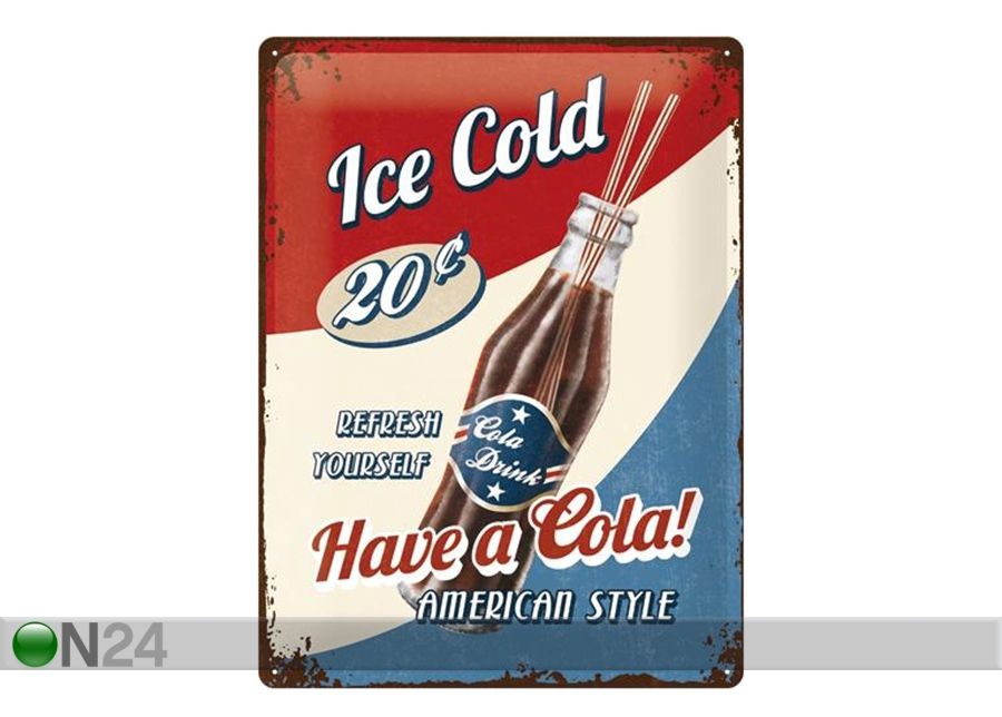 Металлический постер в ретро-стиле Have a Cola! 30x40 см увеличить