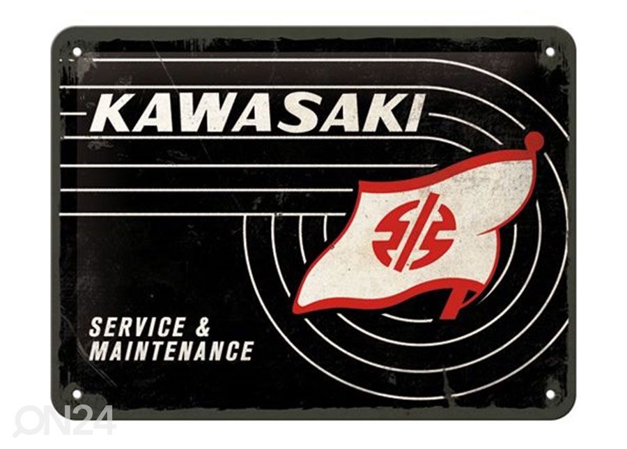 Металлический постер в ретро-стиле Kawasaki Service & Maintenance 15x20 cm увеличить