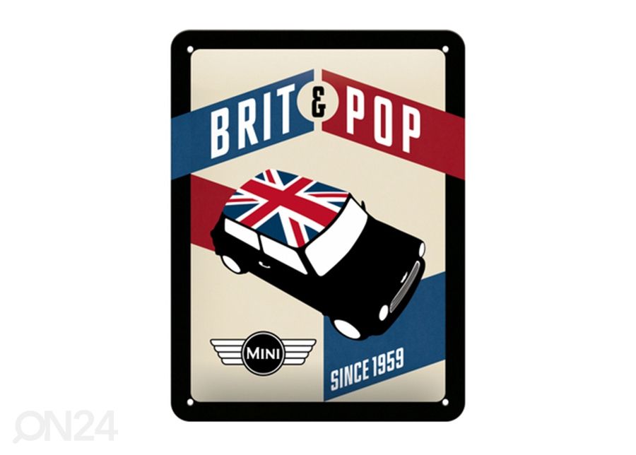 Металлический постер в ретро-стиле Mini Brit & Pop 15x20 см увеличить