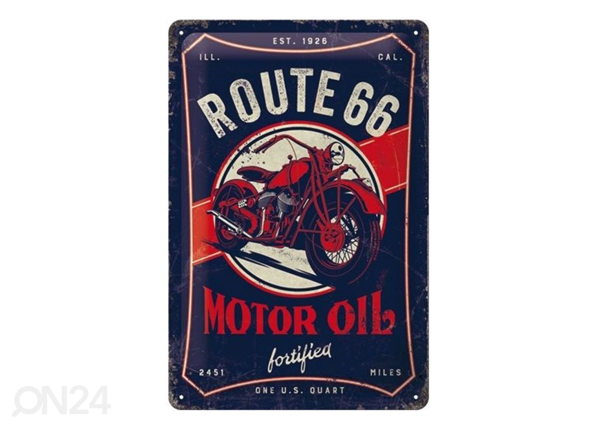 Металлический постер в ретро-стиле Route 66 Motor Oil 20x30 cm увеличить