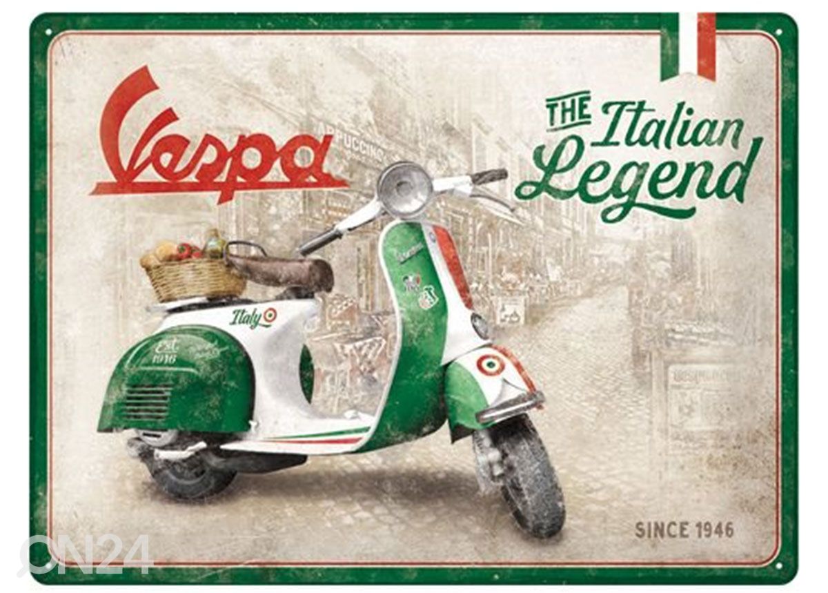 Металлический постер в ретро-стиле Vespa - Italian Legend 30x40 cm увеличить