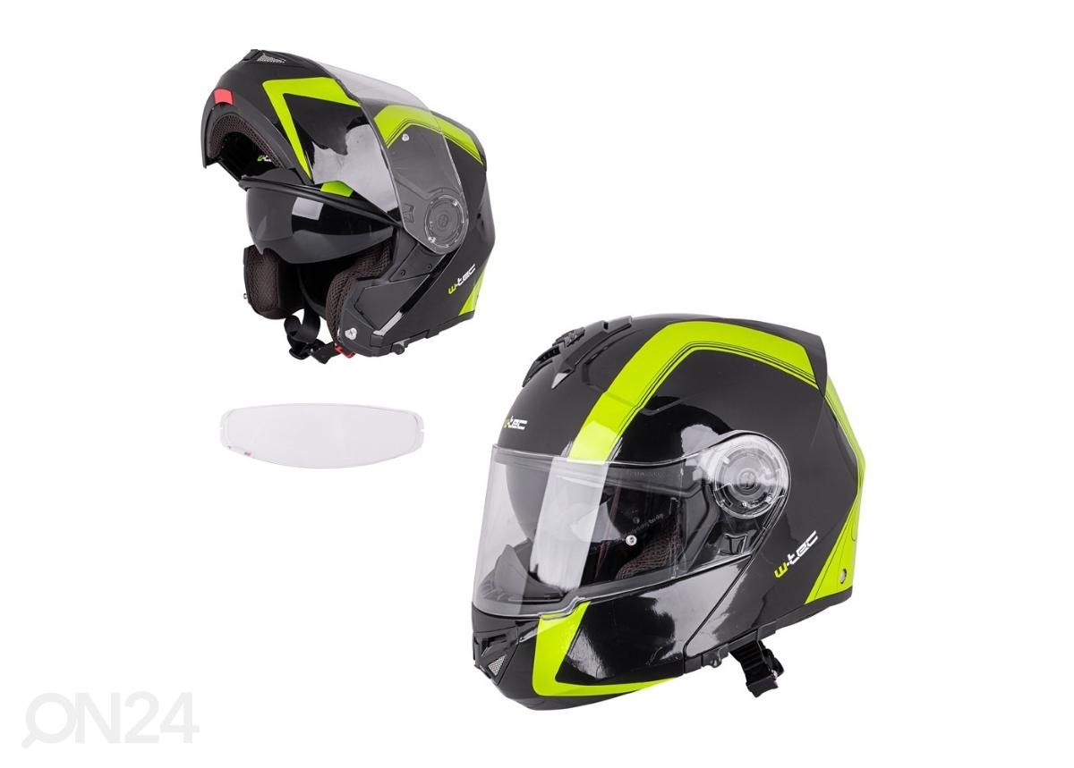 Мотоциклетный шлем V270 PP W-TEC черный/ зеленый размер S 55-56 см увеличить