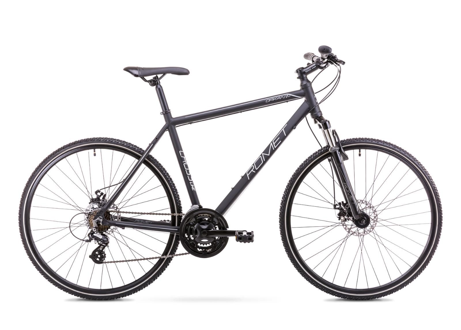 Мужской гибридный велосипед 19 M Rower ROMET ORKAN 1 M черно-серый увеличить