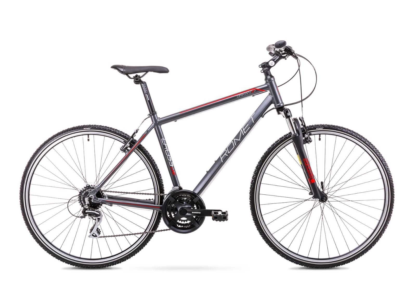 Мужской гибридный велосипед 19 M Rower ROMET ORKAN 2 M графитово-красный увеличить