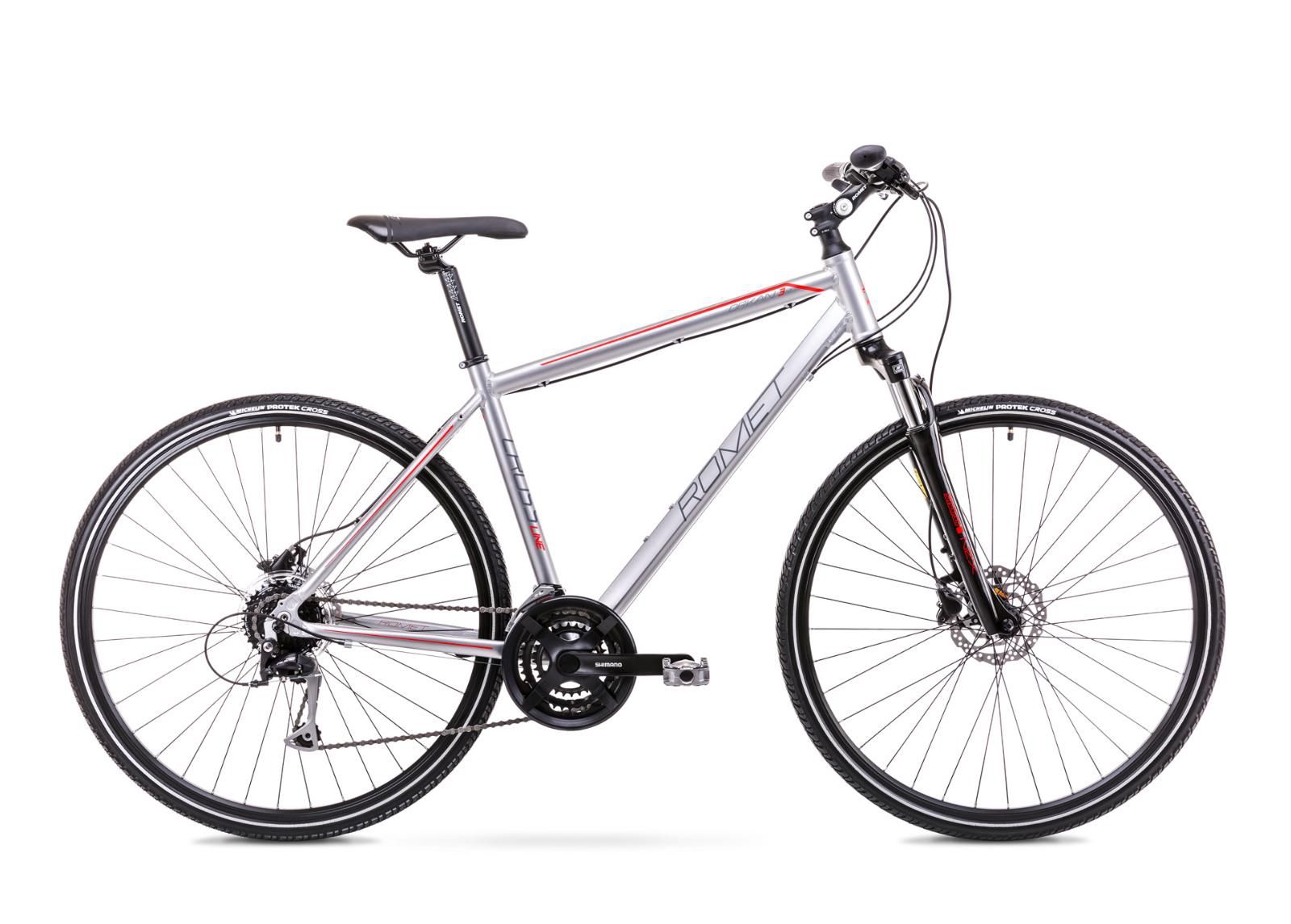 Мужской гибридный велосипед 19 M Rower ROMET ORKAN 3 M серебристый увеличить