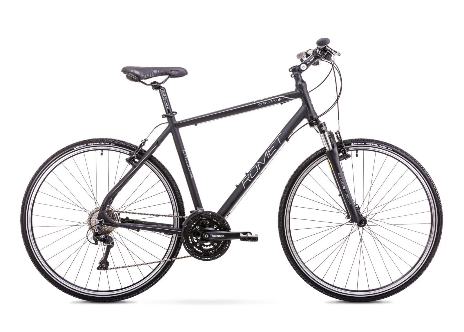 Мужской гибридный велосипед 19 M Rower ROMET ORKAN 5 M черно-серый увеличить