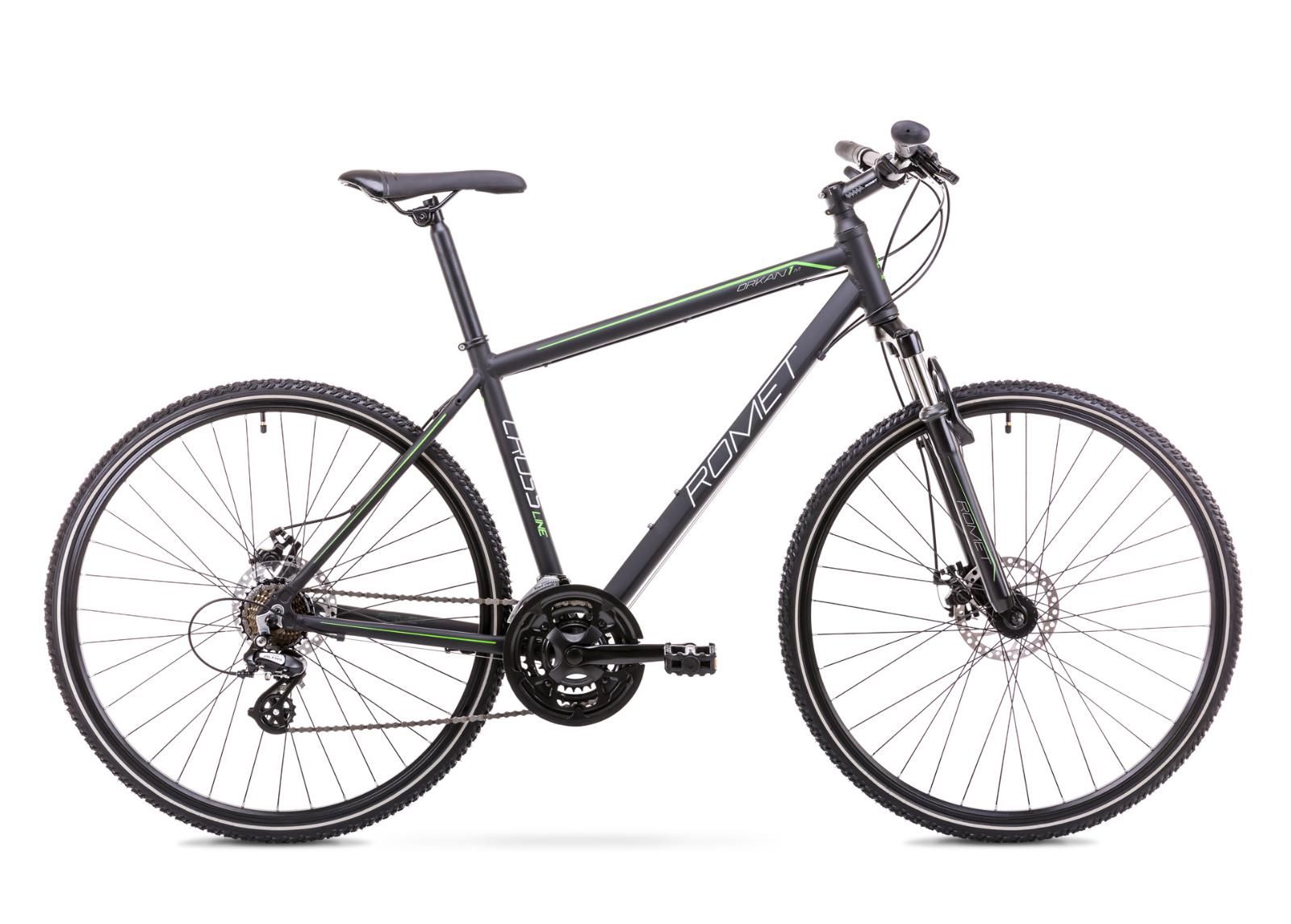 Мужской гибридный велосипед 21 L Rower ROMET ORKAN 1 M черно-зеленый увеличить