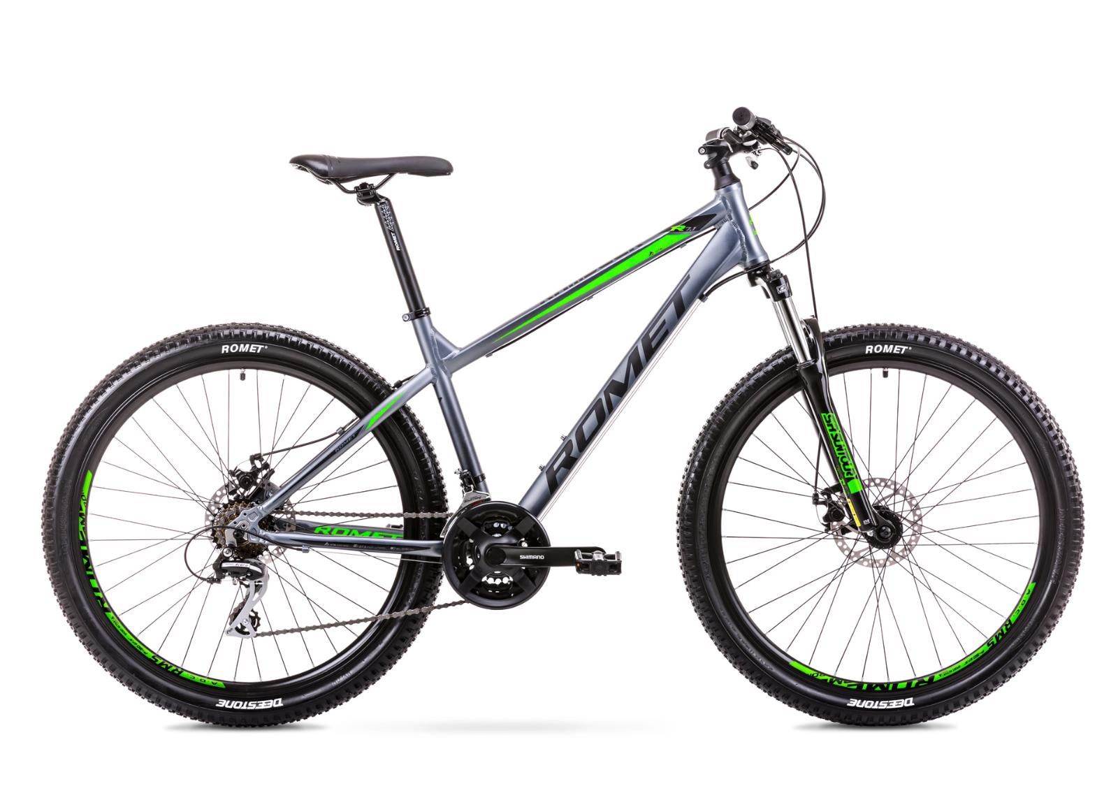 Мужской горный велосипед 17 M Rower ROMET RAMBLER R7.1 графитовый цвет увеличить