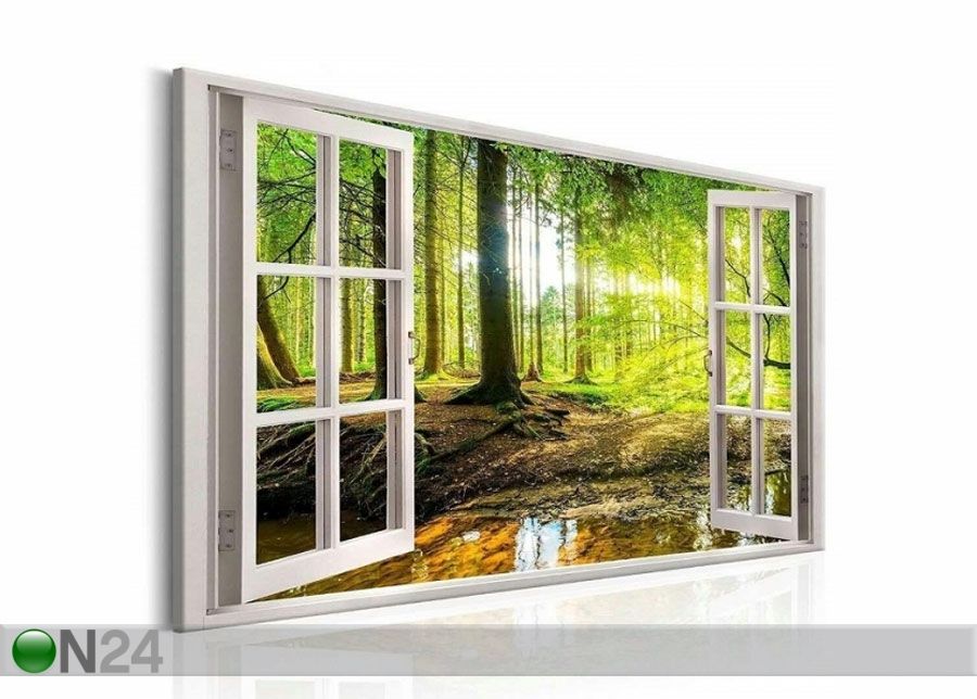Настенная картина Forest view window 120x80 cm увеличить
