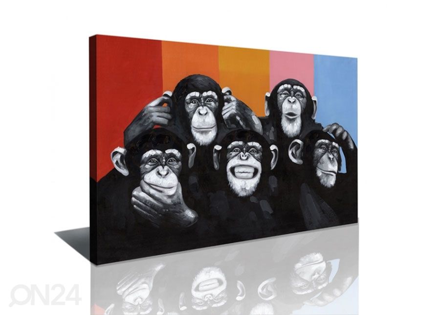 Настенная картина Monkeys 80x60 cm увеличить
