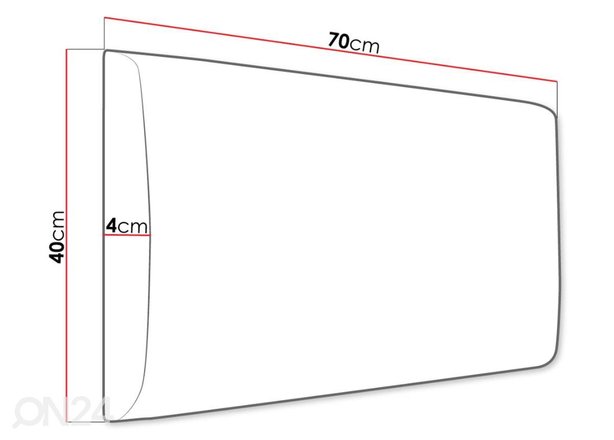 Настенная панель с покрытием из кожзаменителя 70x40 cm увеличить размеры