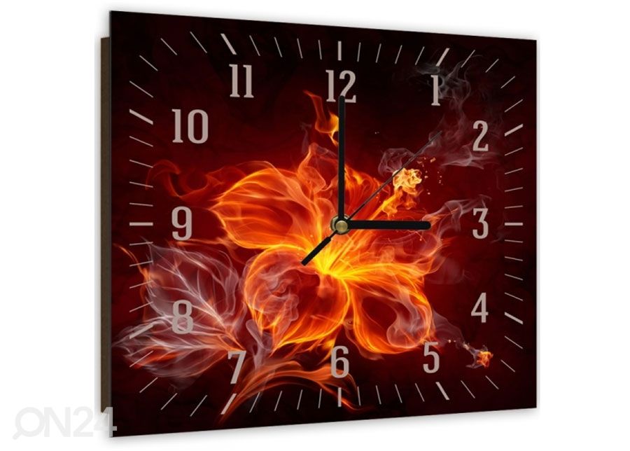 Настенные часы с изображением Fire flower увеличить