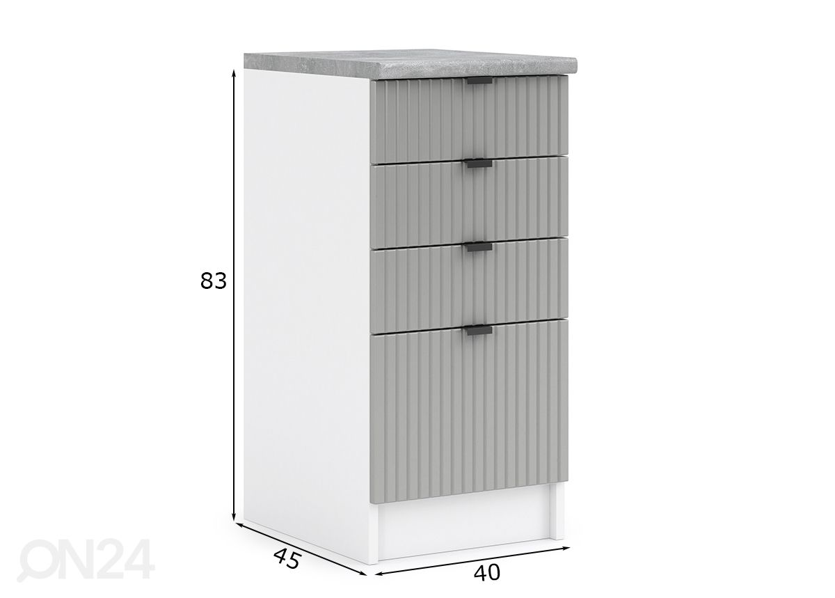 Нижний кухонный шкаф Lissone 40 cm увеличить размеры