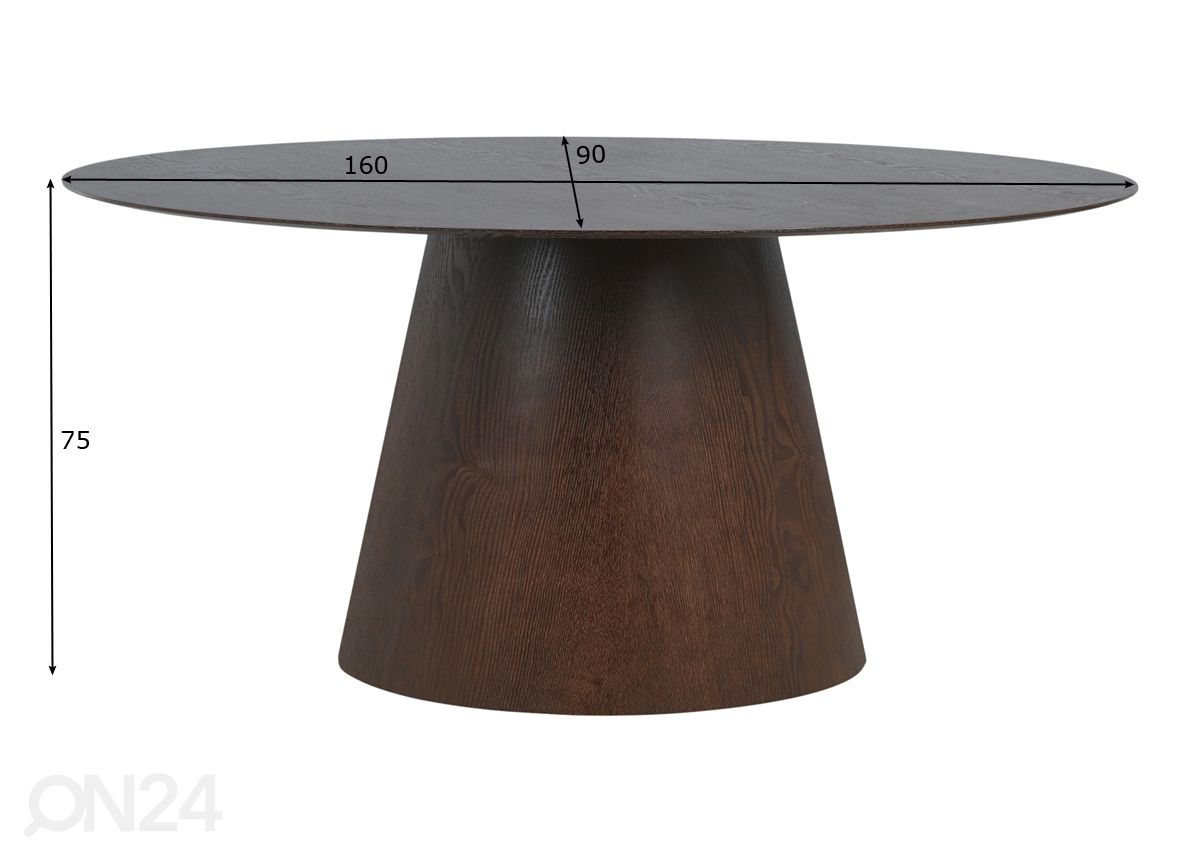 Обеденный стол Birmingham 160x90 cm увеличить размеры